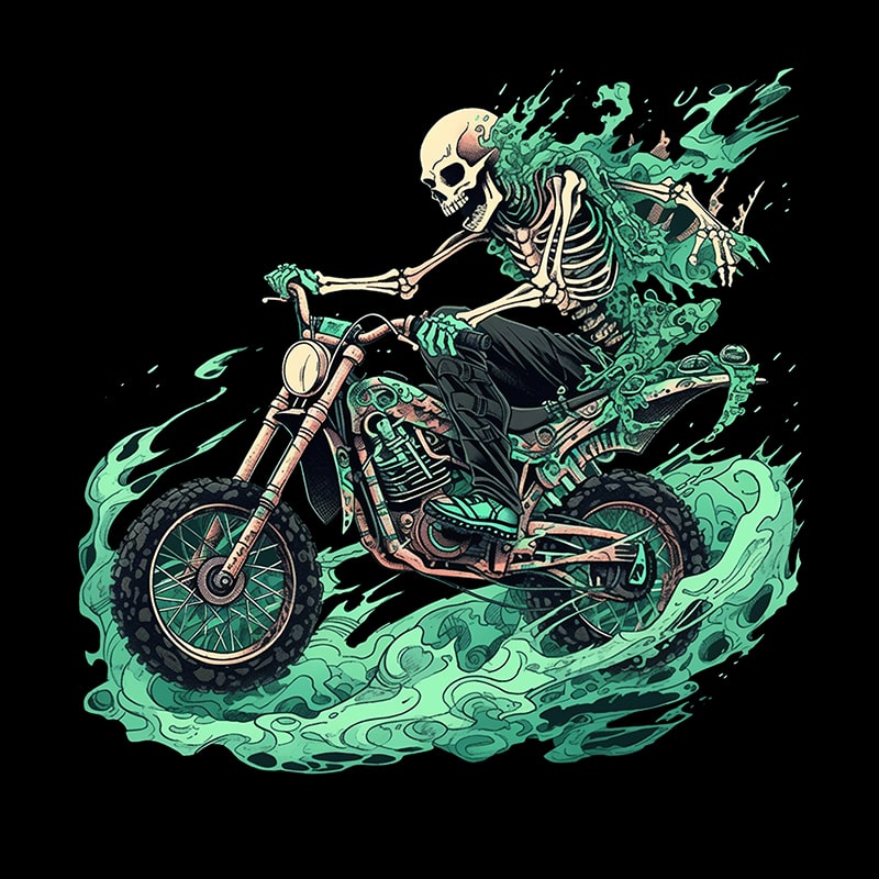 Дамска тениска Riding dead - Image 2
