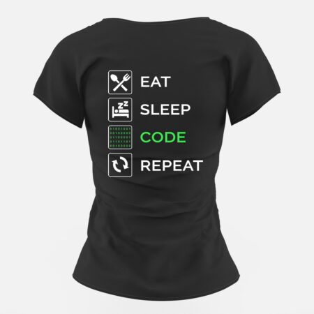 Дамска тениска за програмисти Programmer's routine
