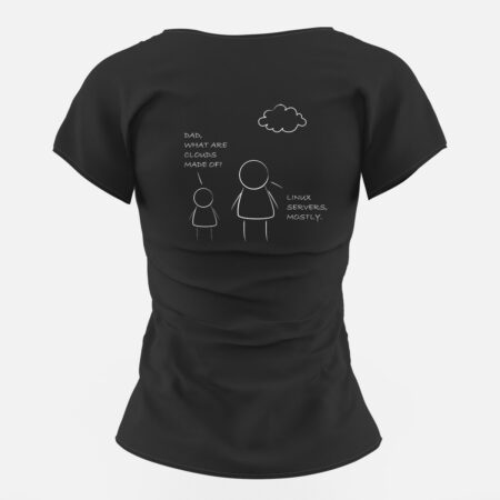 Дамска тениска за програмисти What are clouds made of
