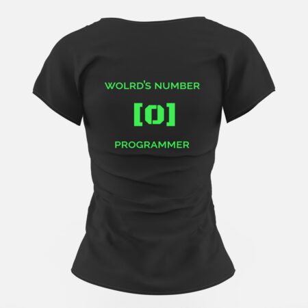Дамска тениска за програмисти World's number 1 programmer