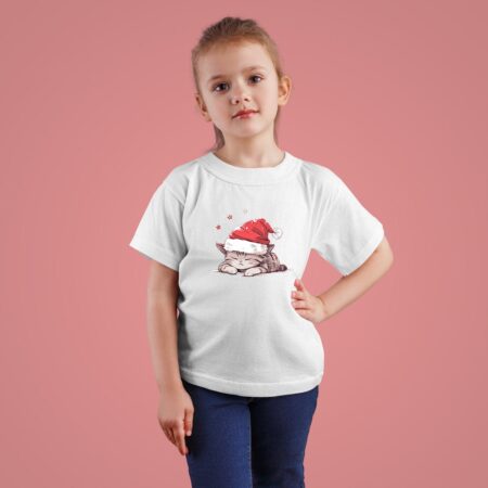 Детска тениска Christmas Kitty